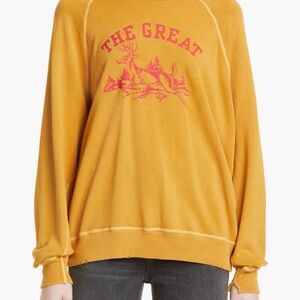 THE GREAT. Warm Tan Textured Top